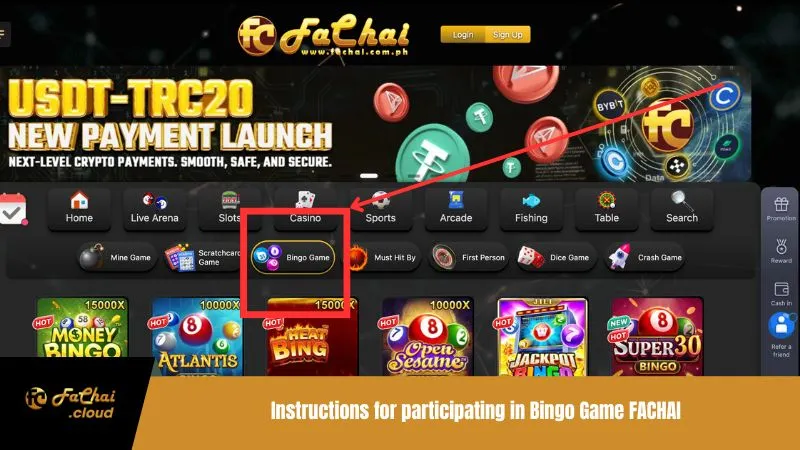 Instructions for participating in Bingo Game FACHAI