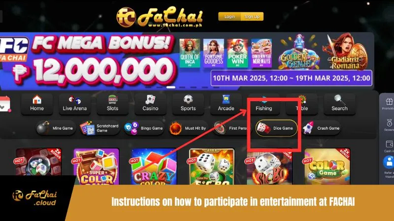 Instructions on how to play games at FACHAI