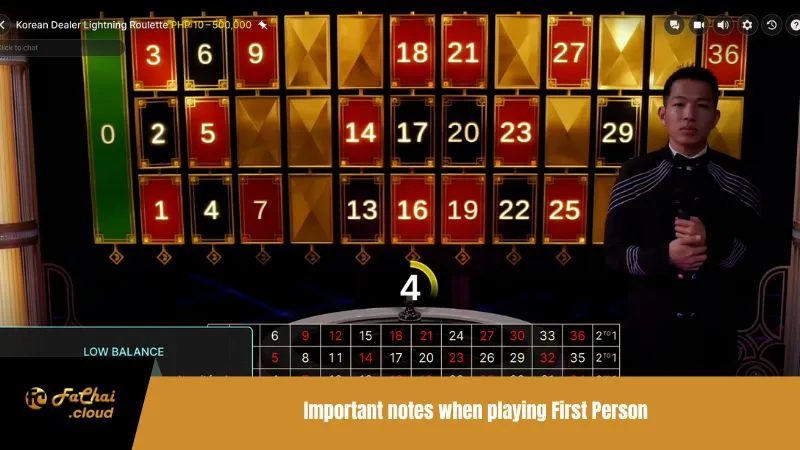 Important notes when playing First Person