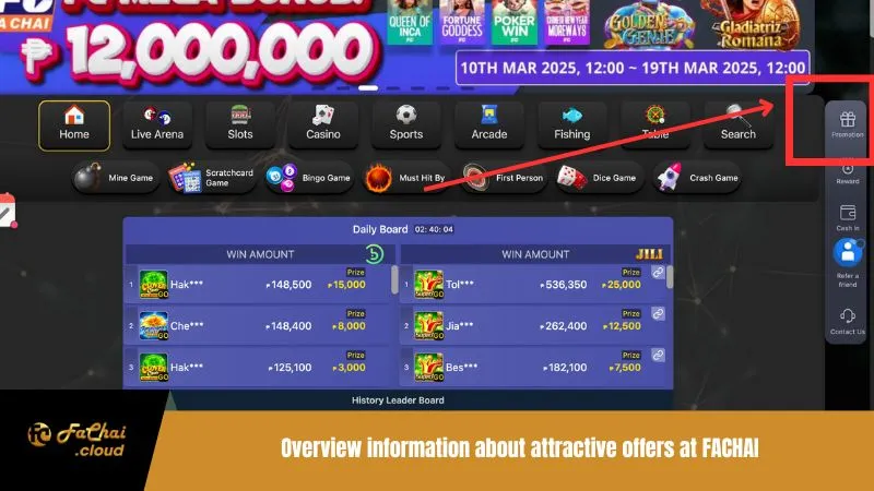 Overview information about attractive offers at FACHAI