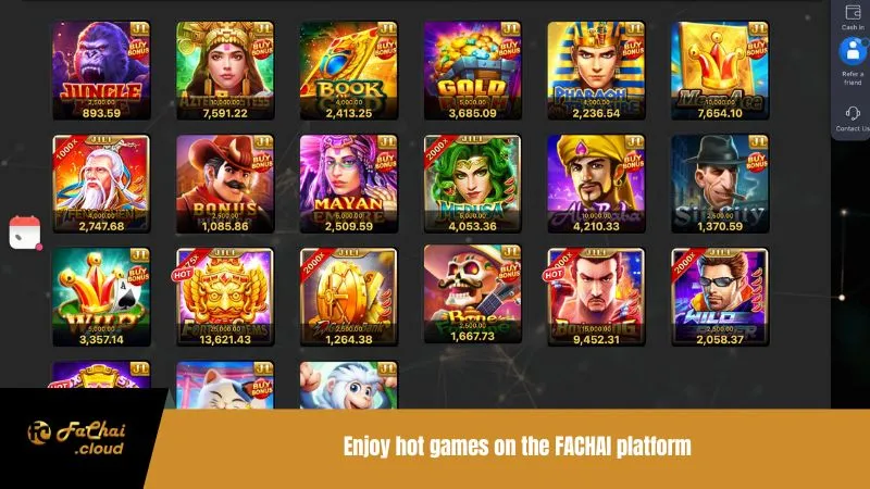 Enjoy hot games on the FACHAI platform