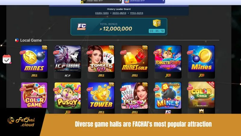 Diverse game halls are FACHAI's most popular attraction