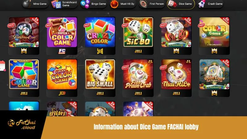 Information about Dice Game FACHAI lobby