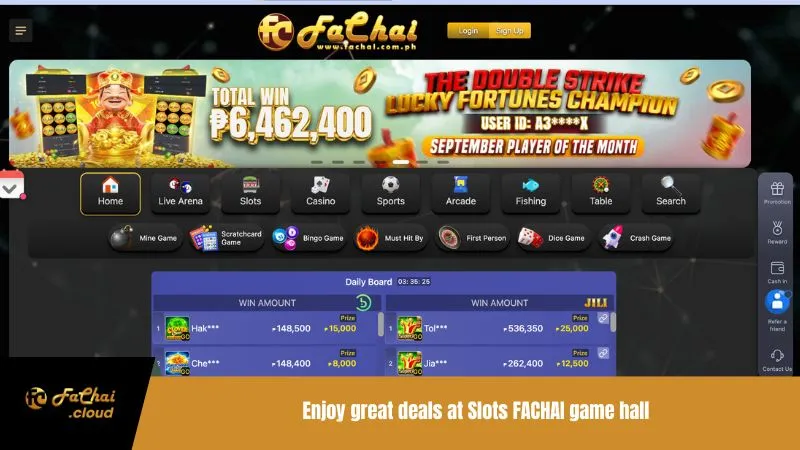 Enjoy great deals at Slots FACHAI game hall